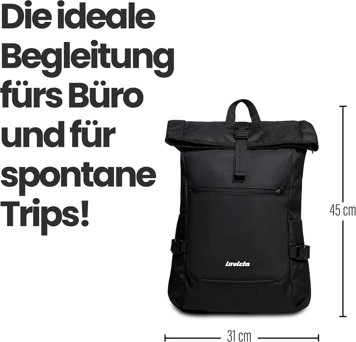 INVICTA ACT FOLD Rucksack aus nachhaltigem Stoff, Praktisch &amp; Unisex Leicht, kompakt, mit Laptopfach