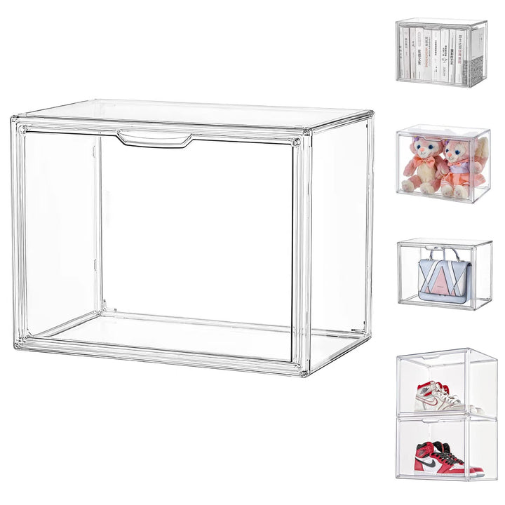 Siyecioa Acryl Vitrine Schaukasten Transparent, Plexiglas Vitrine mit Tür Für Action Figuren Spielze