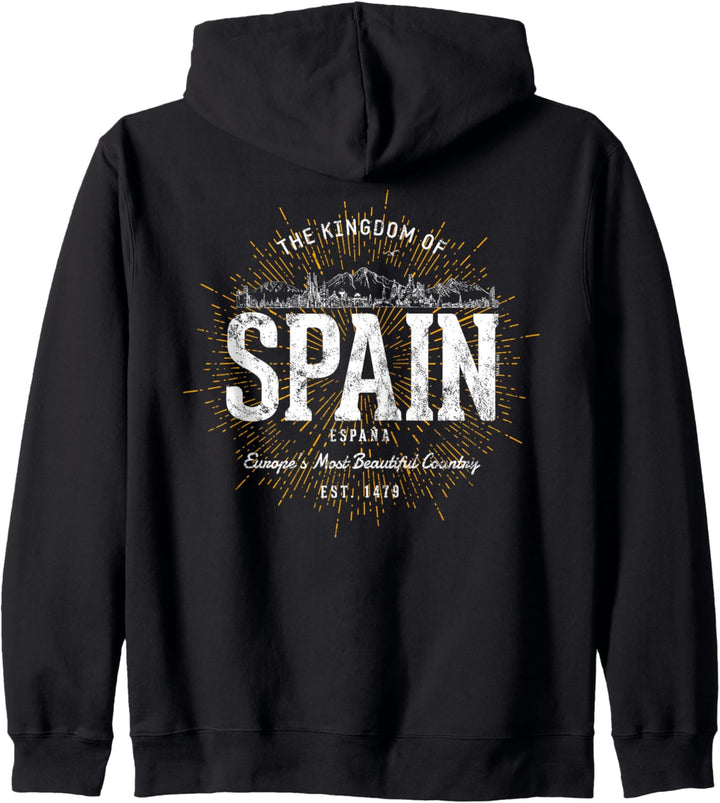 Spain Vintage Stil Retro Spanien Kapuzenjacke