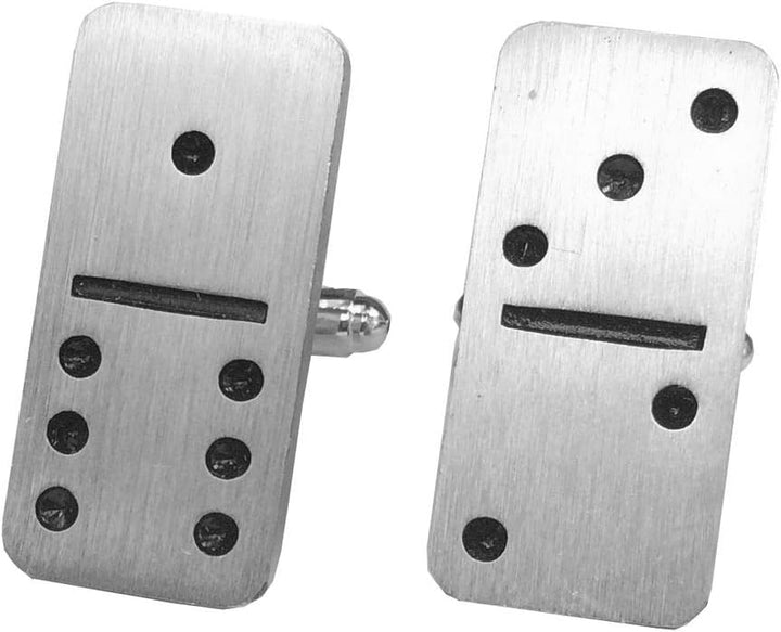 Miniblings Domino Manschettenknöpfe Miniblings Knöpfe + Box Spiel Spielstein Dominostein - Herrensch