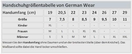 German Wear Motorradhandschuhe Motorrad Biker Lederhandschuhe Schwarz 11=xxl, 11=xxl