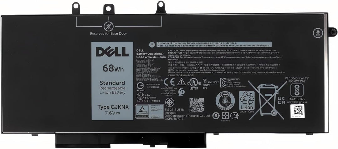Dell Akku 68Wh 4 Zellen 8500mAh Latitude 5580 5480 5280 5290 5590 5490 5491 5495 5591 Precision 3520