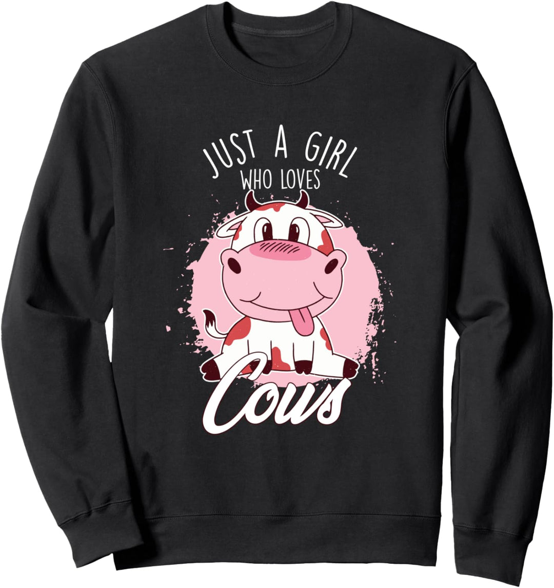 Mädchen Liebe Kuh Kühe Tierlieb Bauernhof Landleben Tiere Sweatshirt