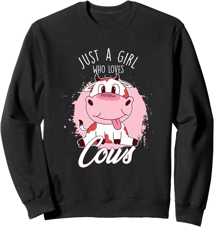 Mädchen Liebe Kuh Kühe Tierlieb Bauernhof Landleben Tiere Sweatshirt