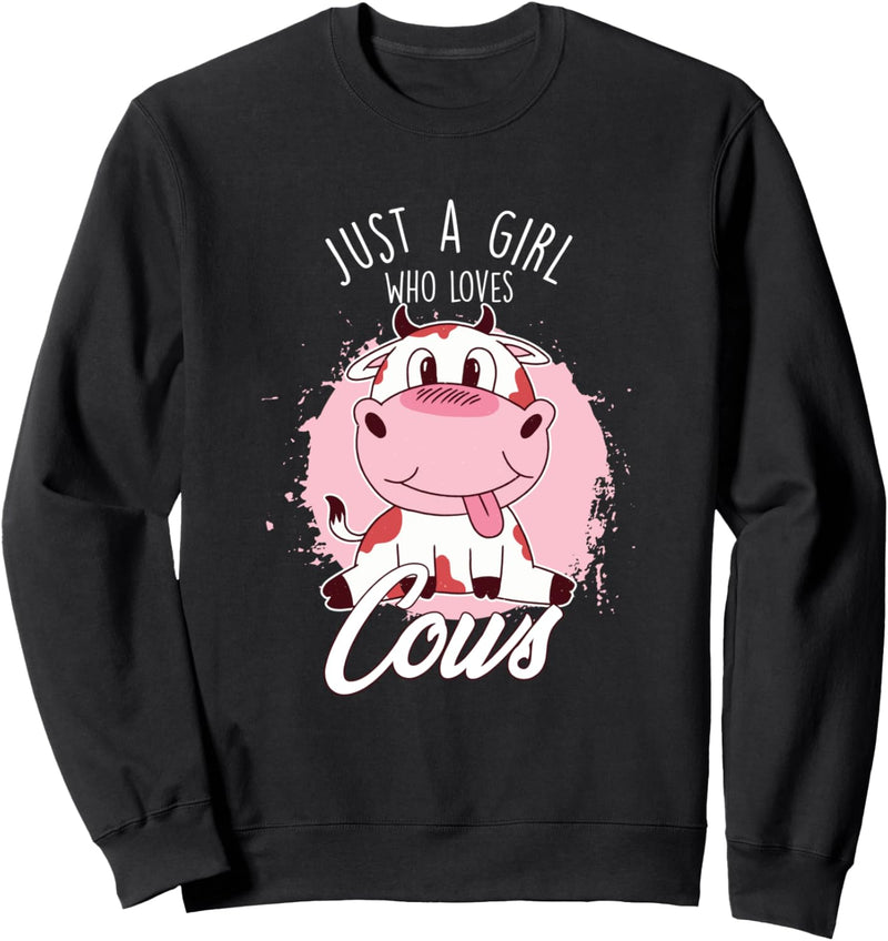 Mädchen Liebe Kuh Kühe Tierlieb Bauernhof Landleben Tiere Sweatshirt