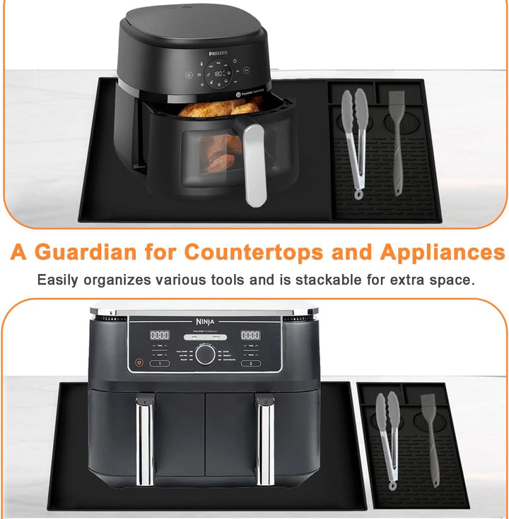 Heissluftfritteuse Zubehör, Airfryer Zubehör Hitzeschutzmatte Silikonmatte für Ninja, Philips, COSOR