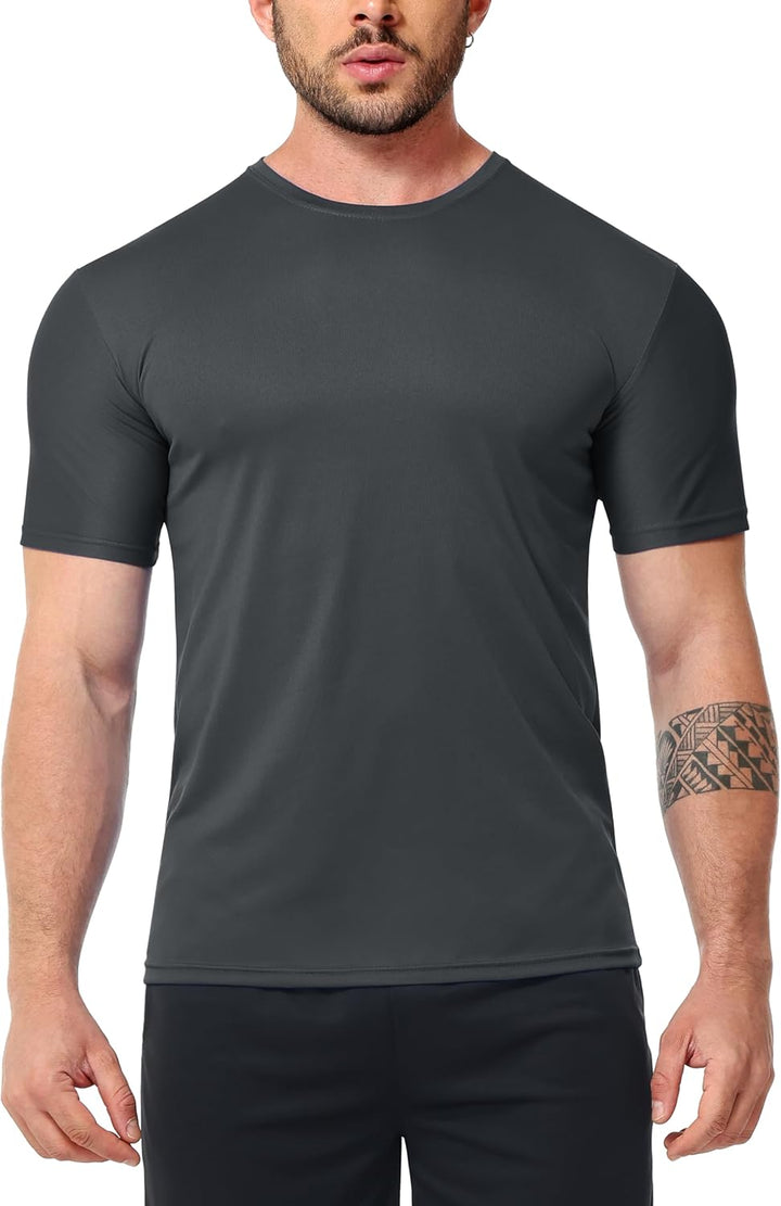 Funktionsshirt Herren Sport T Shirt Kurzarm 3er Pack Atmungsaktiv Männer Tshirt Sportkleidung Workou