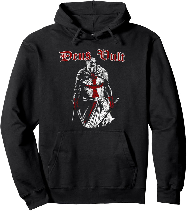 Deus Vult Templer - Ritter Kreuzritter Tempelritter Geschenk Pullover Hoodie