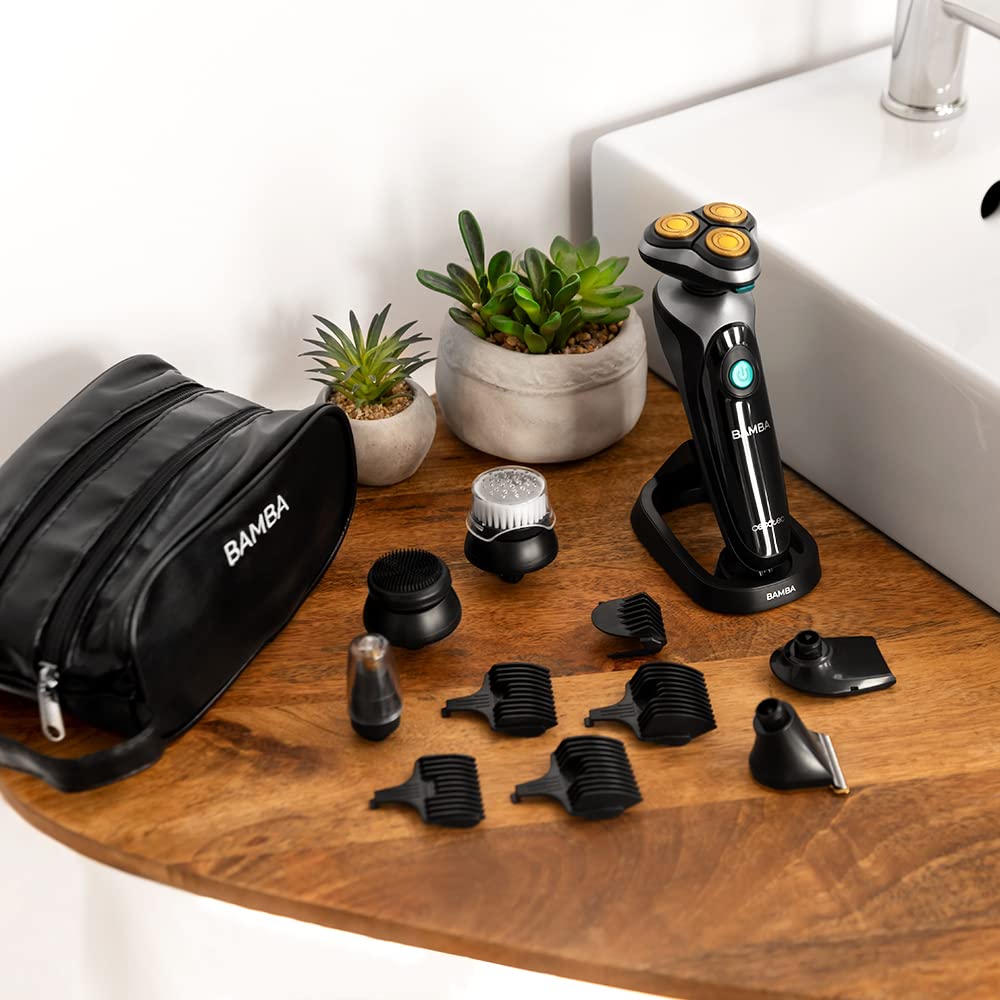 Cecotec Multigrooming Bambus PrecisionCare TwistGroom 10in1 Ladestation, Lithium-Akku, Klingen aus E