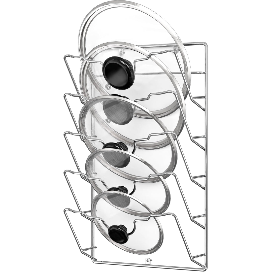 Simple Houseware Topfdeckel Organizer 5 Tier Chrome (Finish), Chrome (Finish)