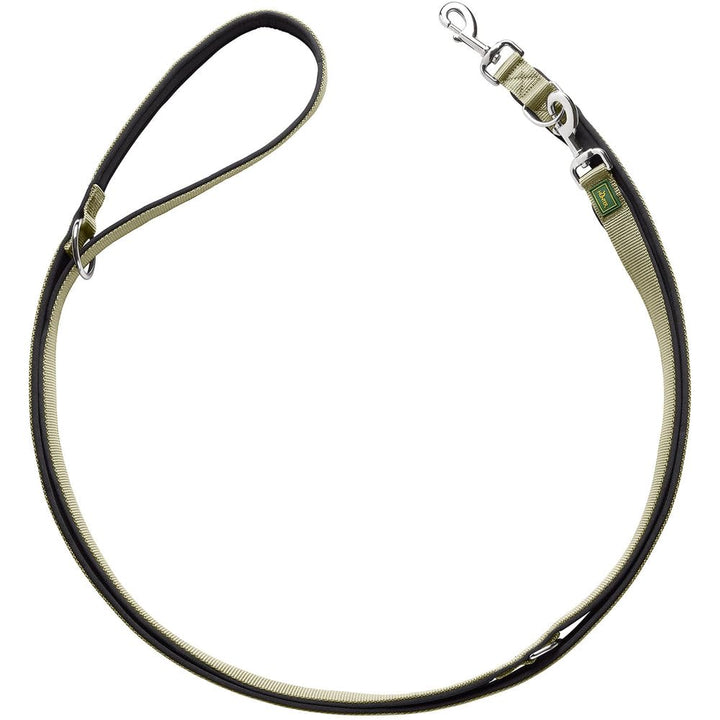HUNTER NEOPREN Verstellbare Hundeführleine, 2,5 x 200 cm, oliv/schwarz, oliv/schwarz