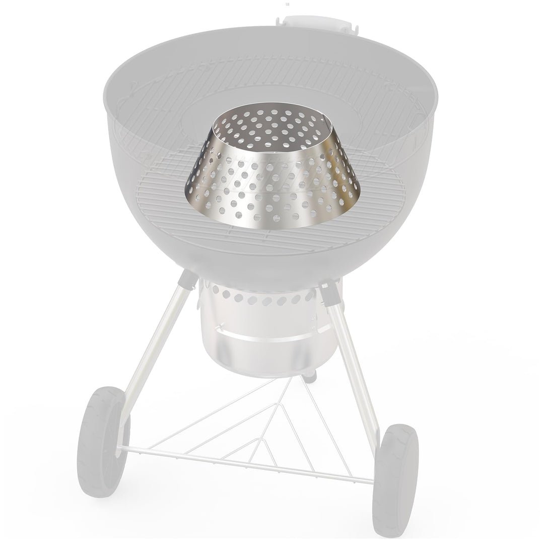 onlyfire Edelstahl Holzkohlekorb mit Hohlen Löchern für Weber 57/67CM Kugelgrill und Weber WSM Koche