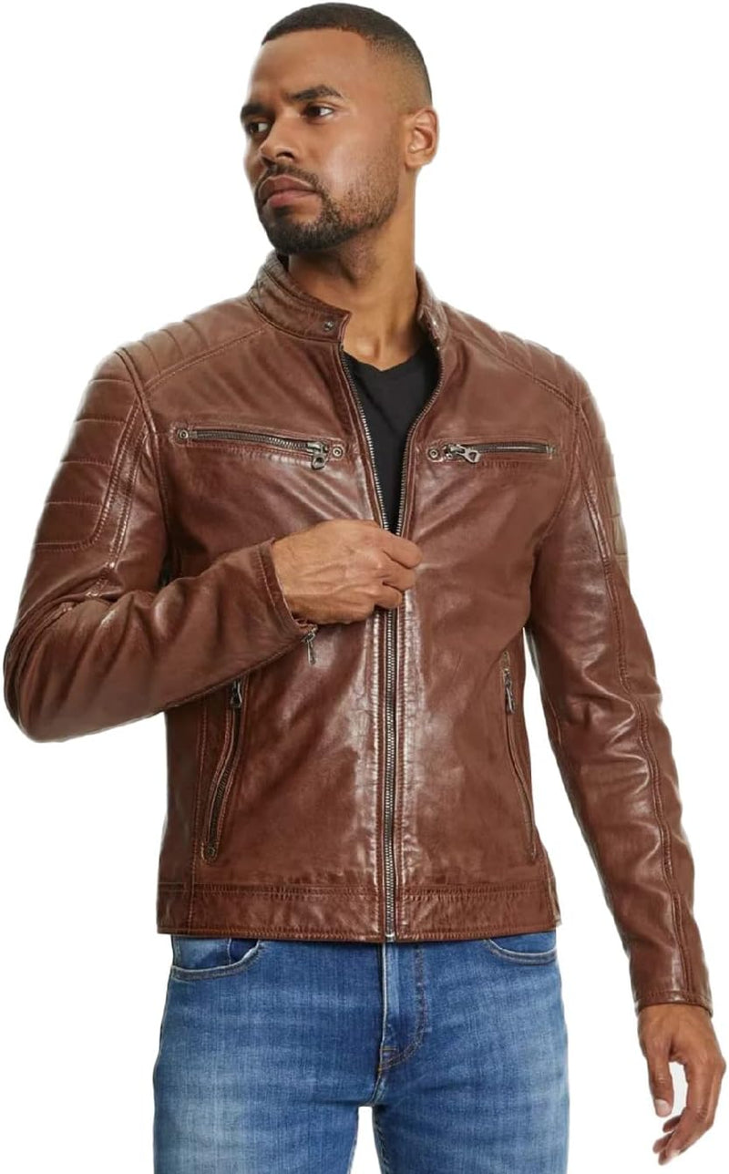 Gipsy GB Derry Laorv Männer Lederjacke schwarz Basics M Bio Cognac, M Bio Cognac
