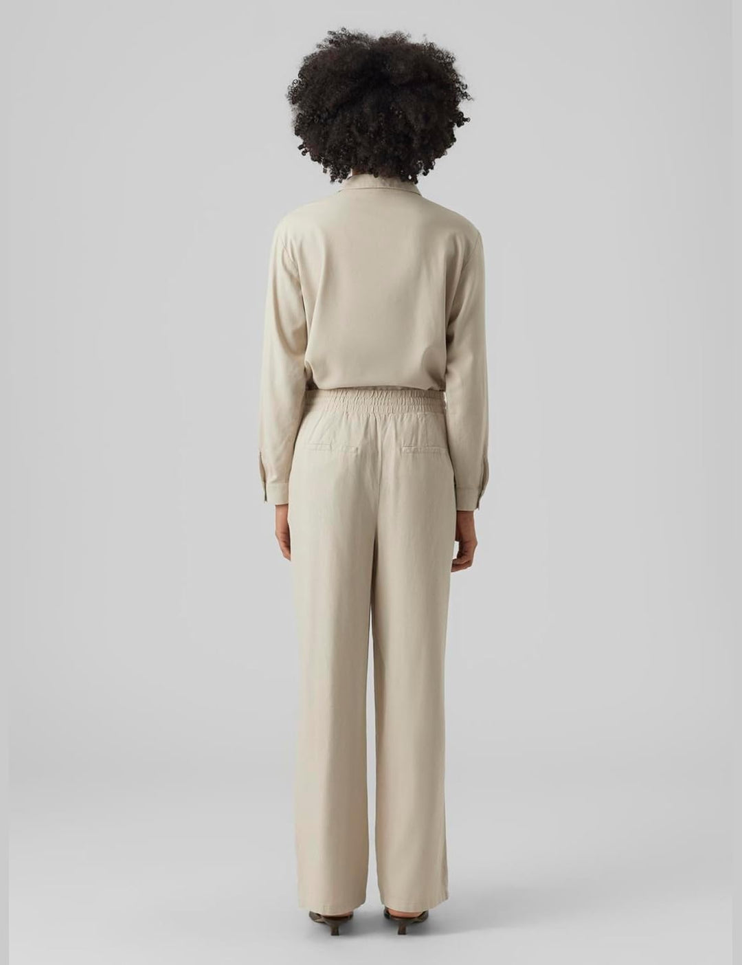 Vero Moda Female Hose mit weitem Beinschnitt VMJESMILO Mittlere Taille Hose XS Silver Lining, XS Sil