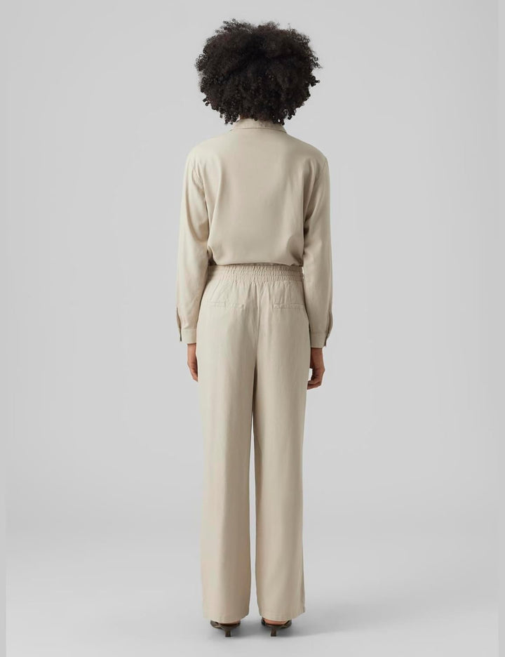 Vero Moda Female Hose mit weitem Beinschnitt VMJESMILO Mittlere Taille Hose XS Silver Lining, XS Sil