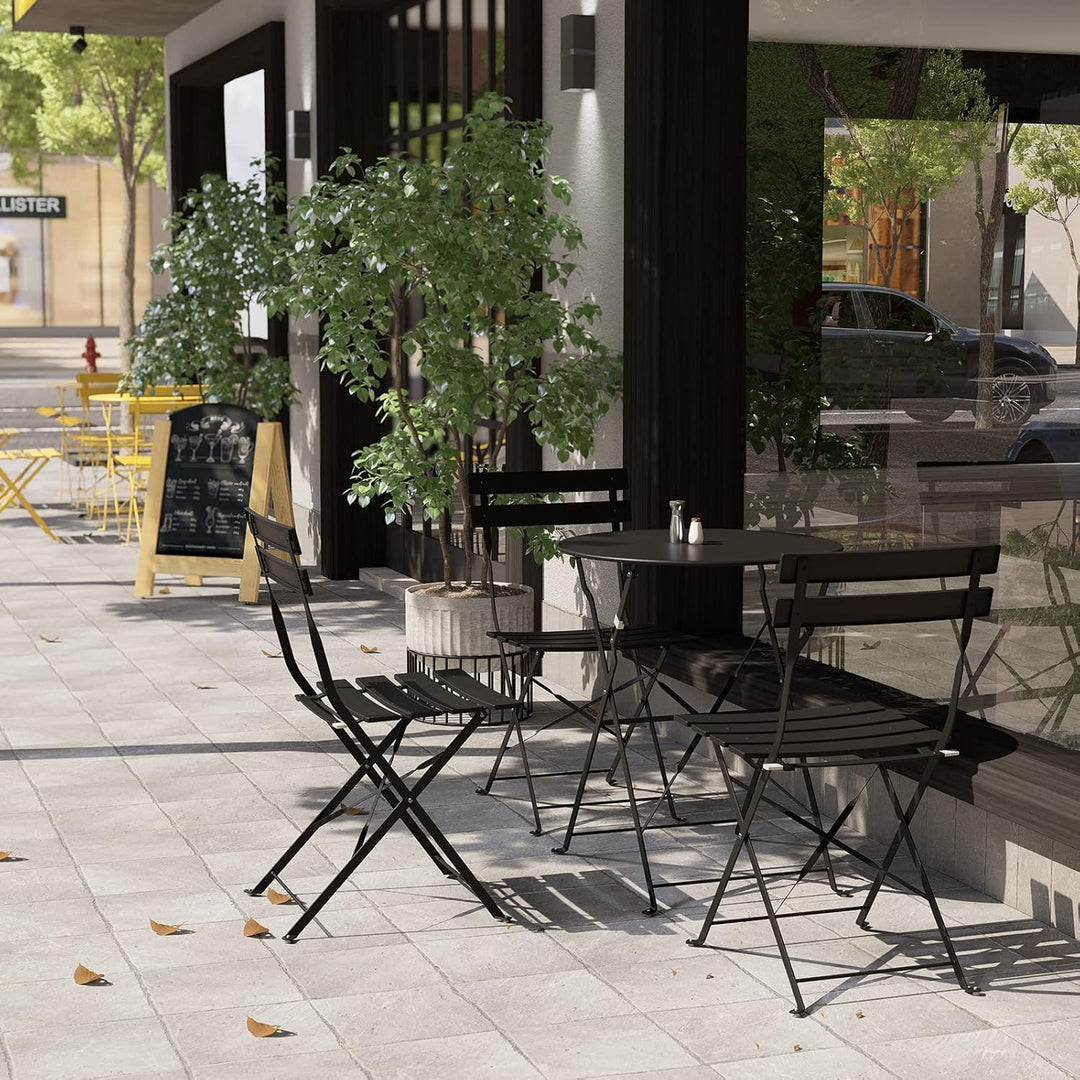 Grand patio Bistro Set 3 Stück, Gartenmöbel Set, Sitzgruppe 2 Stühle und 1 Tisch, Premium Stahl, Kla