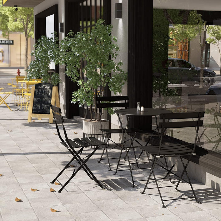 Grand patio Bistro Set 3 Stück, Gartenmöbel Set, Sitzgruppe 2 Stühle und 1 Tisch, Premium Stahl, Kla