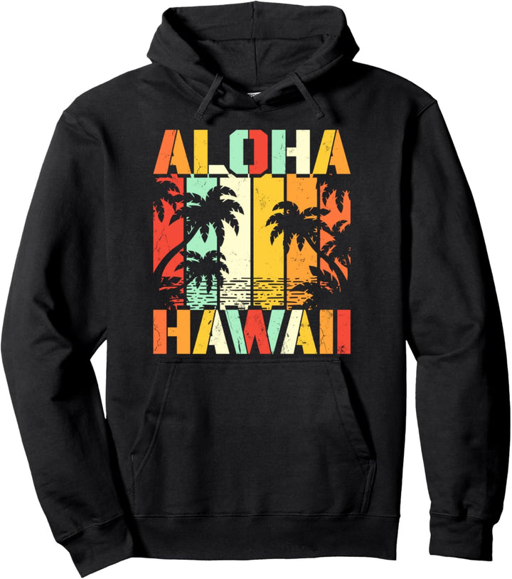 Aloha Hawaii Hawaii Island Vintage 1980er Jahre, Retro-Stil Pullover Hoodie