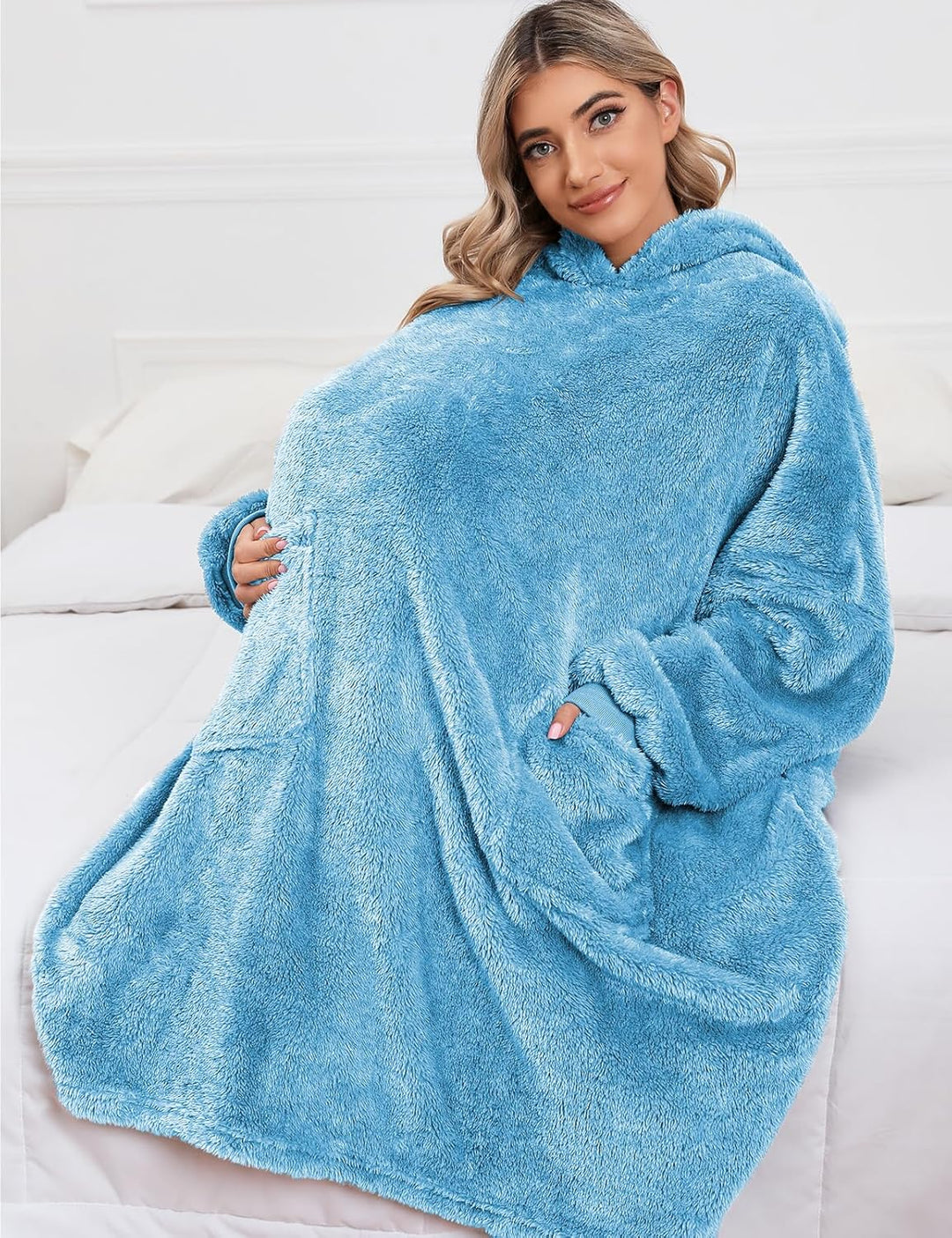 UMIPUBO Hoodie Decke Damen Oversize Sherpa Deckenpullover Blanket Hoodie Warm Winterpullover Decken