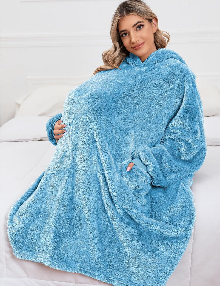 UMIPUBO Hoodie Decke Damen Oversize Sherpa Deckenpullover Blanket Hoodie Warm Winterpullover Decken