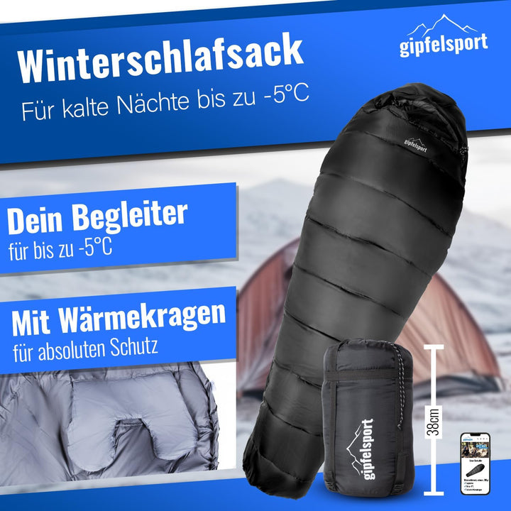 Gipfelsport Ultraleicht Schlafsack 4 Jahreszeiten [-20°C bis 15°C] Ultralight Sleeping Bag | Ultrale