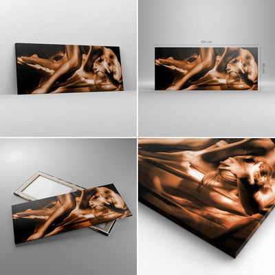 Wandbilder Dekoration Wohnzimmer Nackte Frau Akt Modell Photofitness Bilder auf Leinwand 120x50cm Le