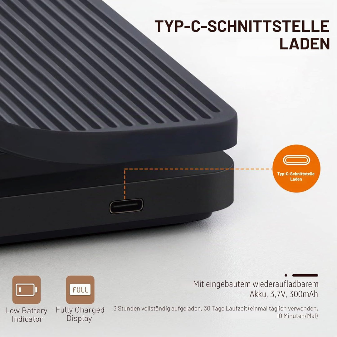 Bagail Digitale Kaffeewaage mit Timer 0,1 g Hochpräzise Elektronische Küchenwaage mit Grossem Displa