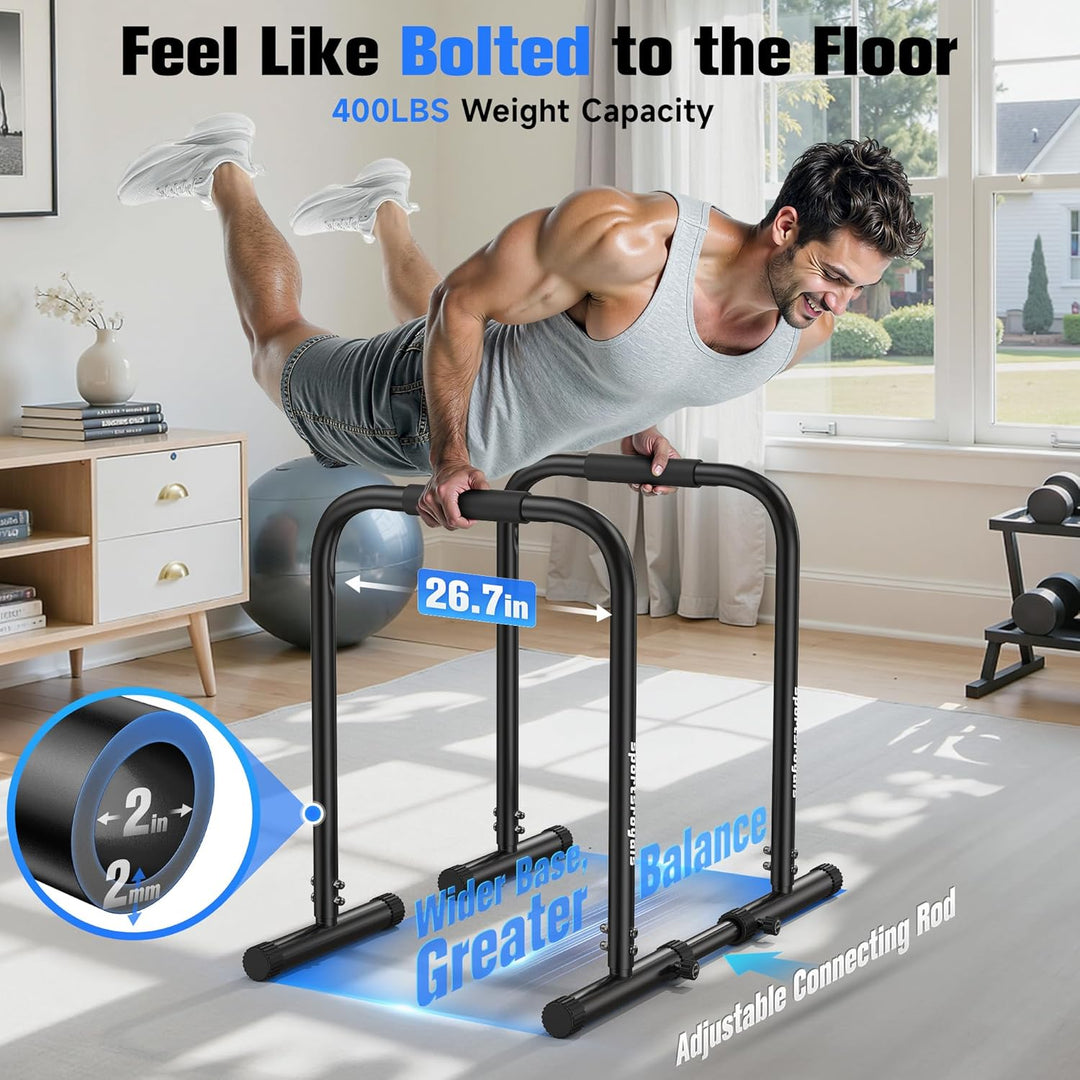Sportsroyals Dip Barren Testsieger,300 kg Tragkraft Dip Stange &amp; Dip Bar,Doppel Sicherung,Funktional