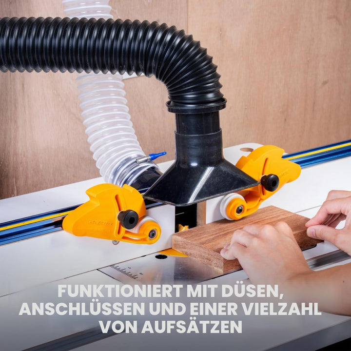 POWERTEC 70208V Staubsammelschlauch-Set, flexibel, 6,4 cm, Schwarz 2.25 Inch, 2.25 Inch
