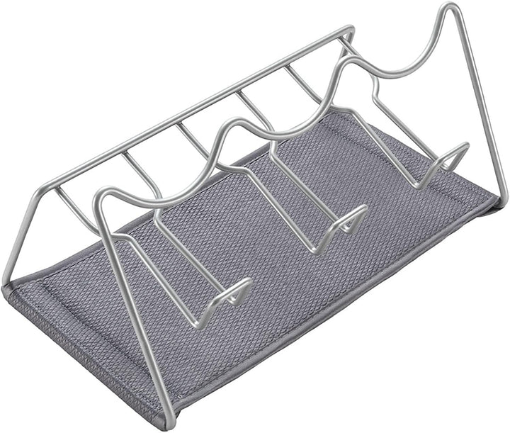 Metaltex 323003 Abtropfgestell für Flaschen, grau, 30x17x14 Sodatex-2 LAVA für 3 Flaschen Schwarz, S