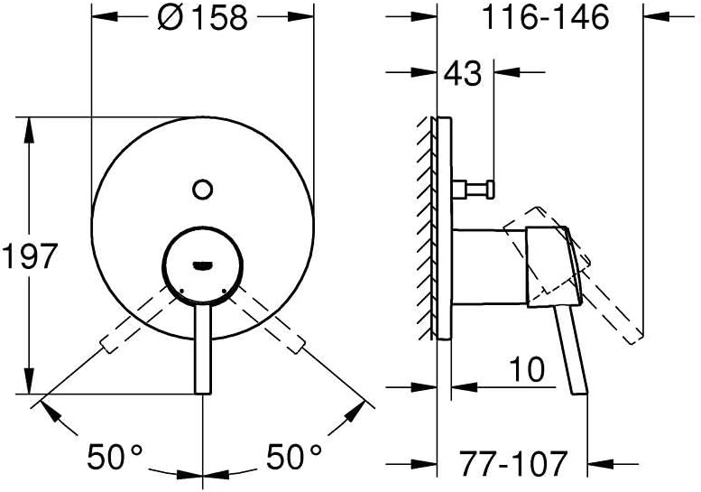 GROHE Concetto | Einhand-Wannenbatterie | chrom | 24054001, Einhand-Wannenbatterie