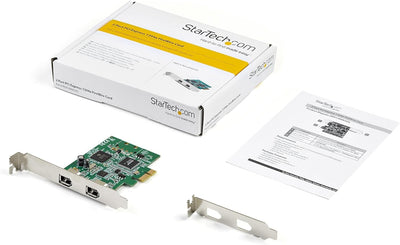 StarTech.com PCI Express Controller Karte (2 Ports, 1394a Firewire, Windows/Mac kompatibel, Schnitts