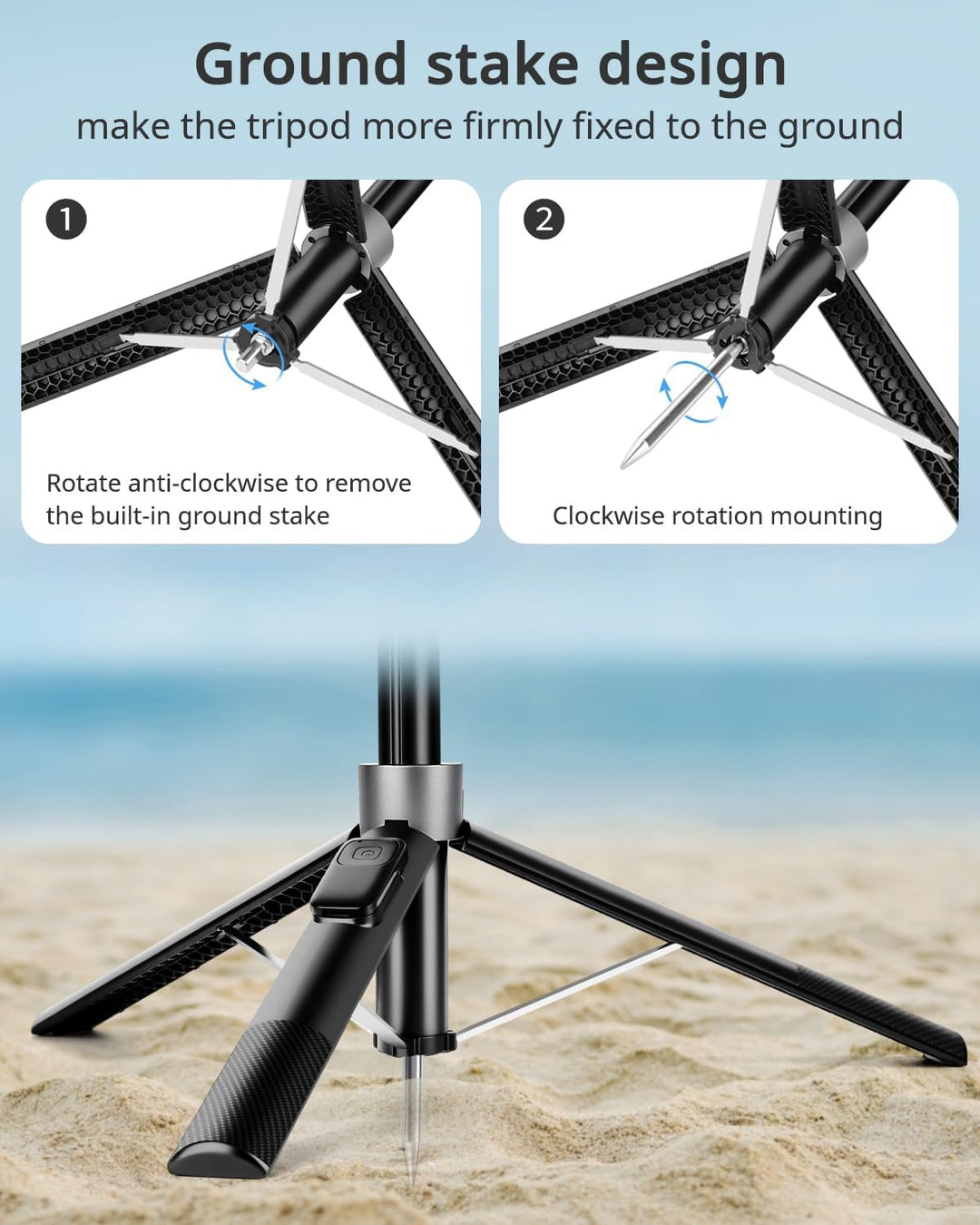 Victiv Stark Magnet iPhone Stativ, 180cm Magnetisches Handy Stativ mit Erdspiess mehr Stabilität für