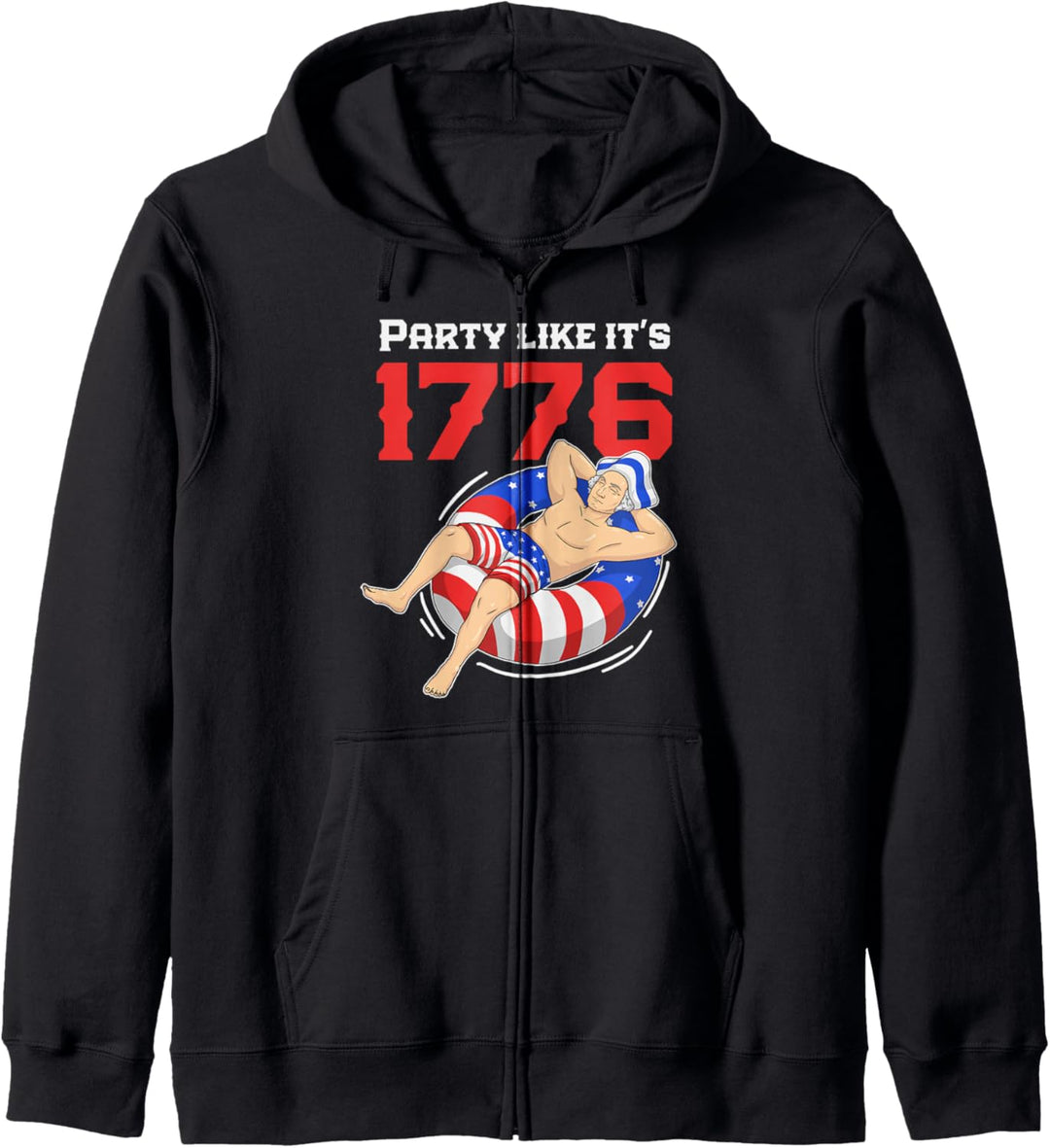 Party wie es ist 1776 4. Juli George Washington auf Float Kapuzenjacke