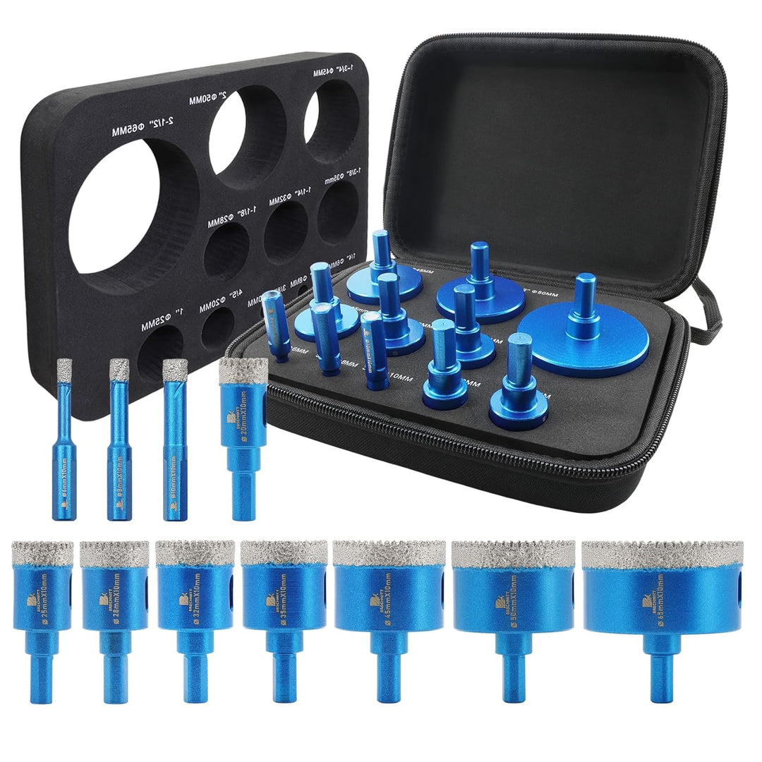 Diamantbohrer Fliesenbohrer Set - BRSCHNITT Diamantbohrer für Keramik, Granit, Porzellan, Fliesen, F