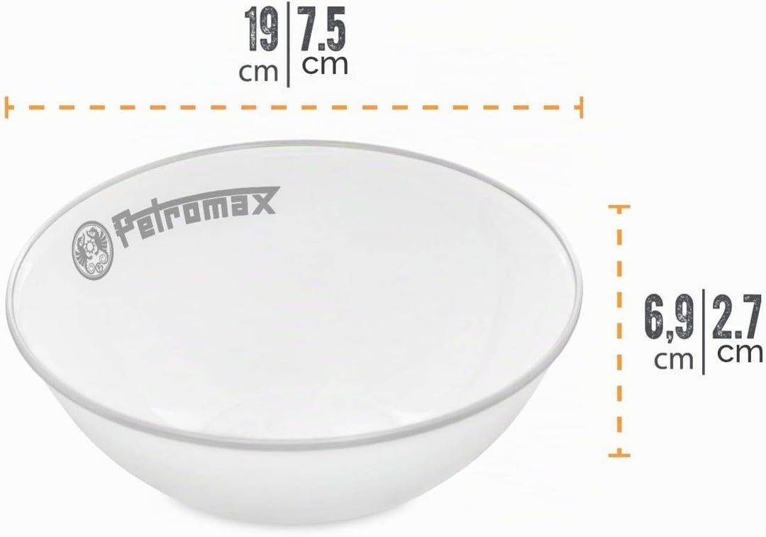 Petromax Emaille Schalen weiss 2 Stück (1 Liter)