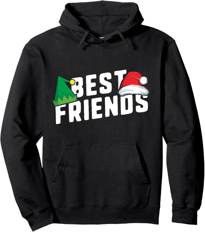Best Friends Christmas Elf Squad Matching Family Christmas Pullover Hoodie