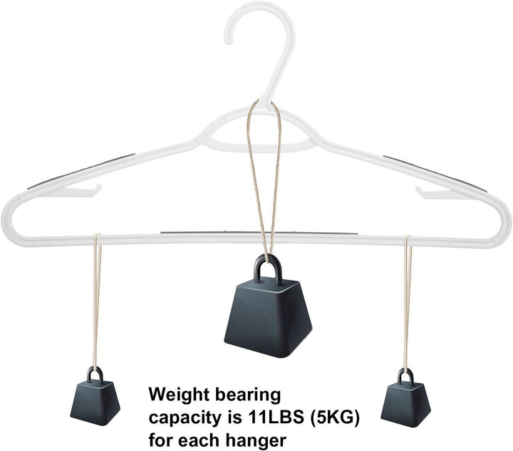 Biegbare Kunststoff-Kleiderbügel, leicht, rutschfest, 30 Stück (grau), Grau