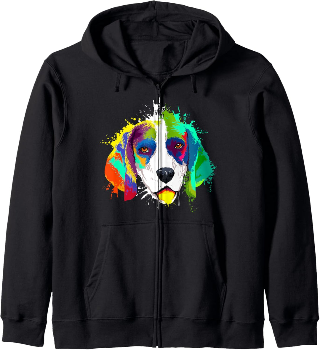 Splash Art Beagle Hundehalter Geschenkidee Hunde Kapuzenjacke