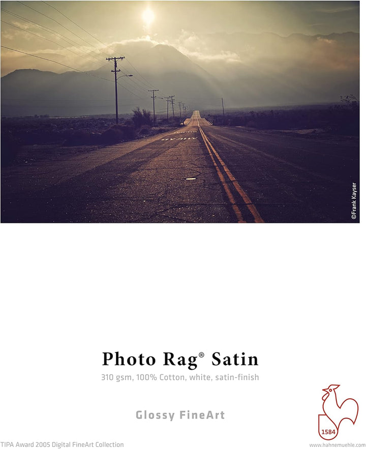 Hahnemühle 10641659 Digital FineArt Photo Rag Satin Papier, 310 g/m², DIN A4, 210 x 297 mm, weiss, 2