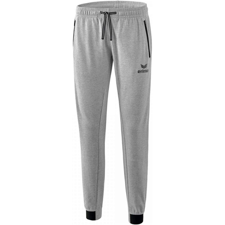 Erima Damen Essential Sweathose 34 Hellgrau Melange/Schwarz, 34 Hellgrau Melange/Schwarz