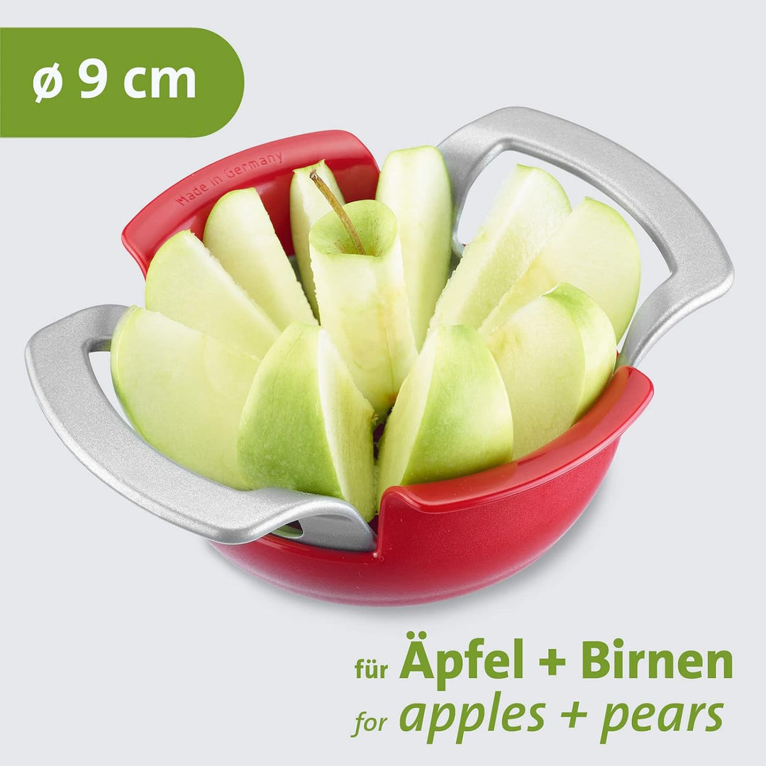 Westmark Apfel- und Birnenteiler-Set, 2 tlg., Apfel- u. Birnenteiler + Sparschäler, Rostfreier Edels