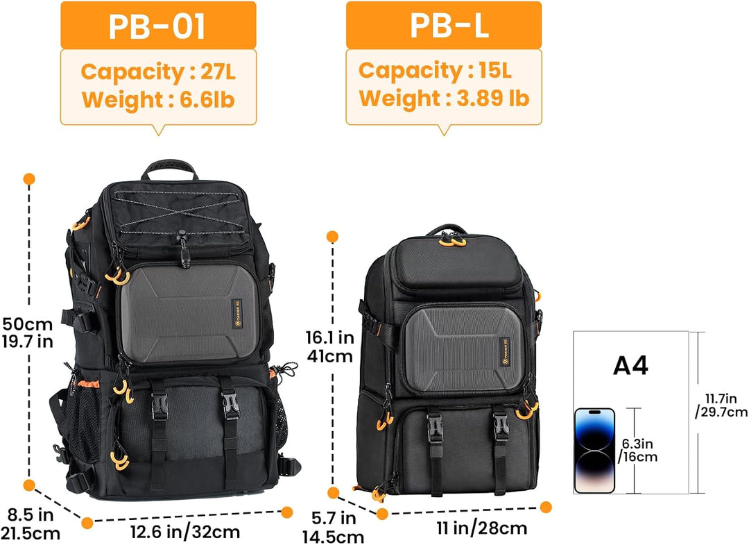 TARION Kamerarucksack Fotorucksack Gross 2-in-1 mit Extra Kameratasche für Spiegelreflex D-SLR(25 Li