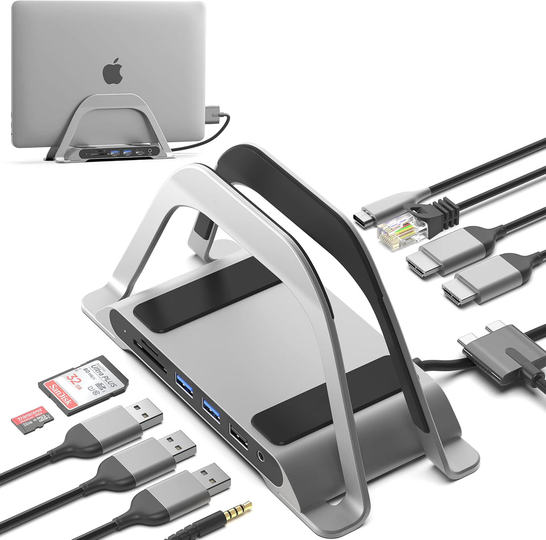 HumanCentric USB C Hub für MacBook, Laptop Dockingstation und MacBook Ständer Kompatibel mit MacBook