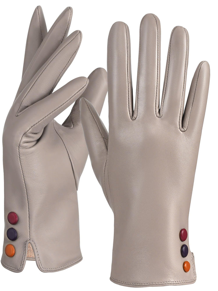 GSG SINCE 1998 Lederhandschuhe Damen Gefüttert aus Chromfreiem Echtleder – Wollfutter/Fleecefutter S