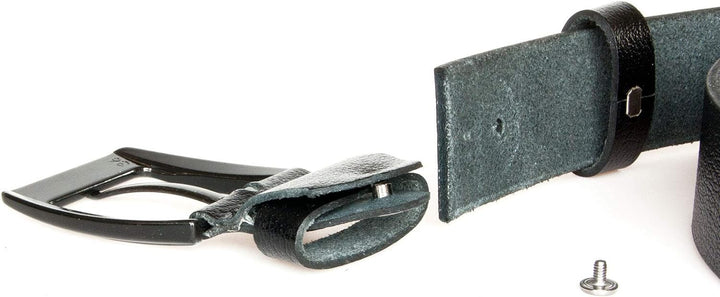 Rindsleder Gürtel Heavy Duty 36mm (1.4") breit 195cm lang (77") für Taille 180cm / 71"