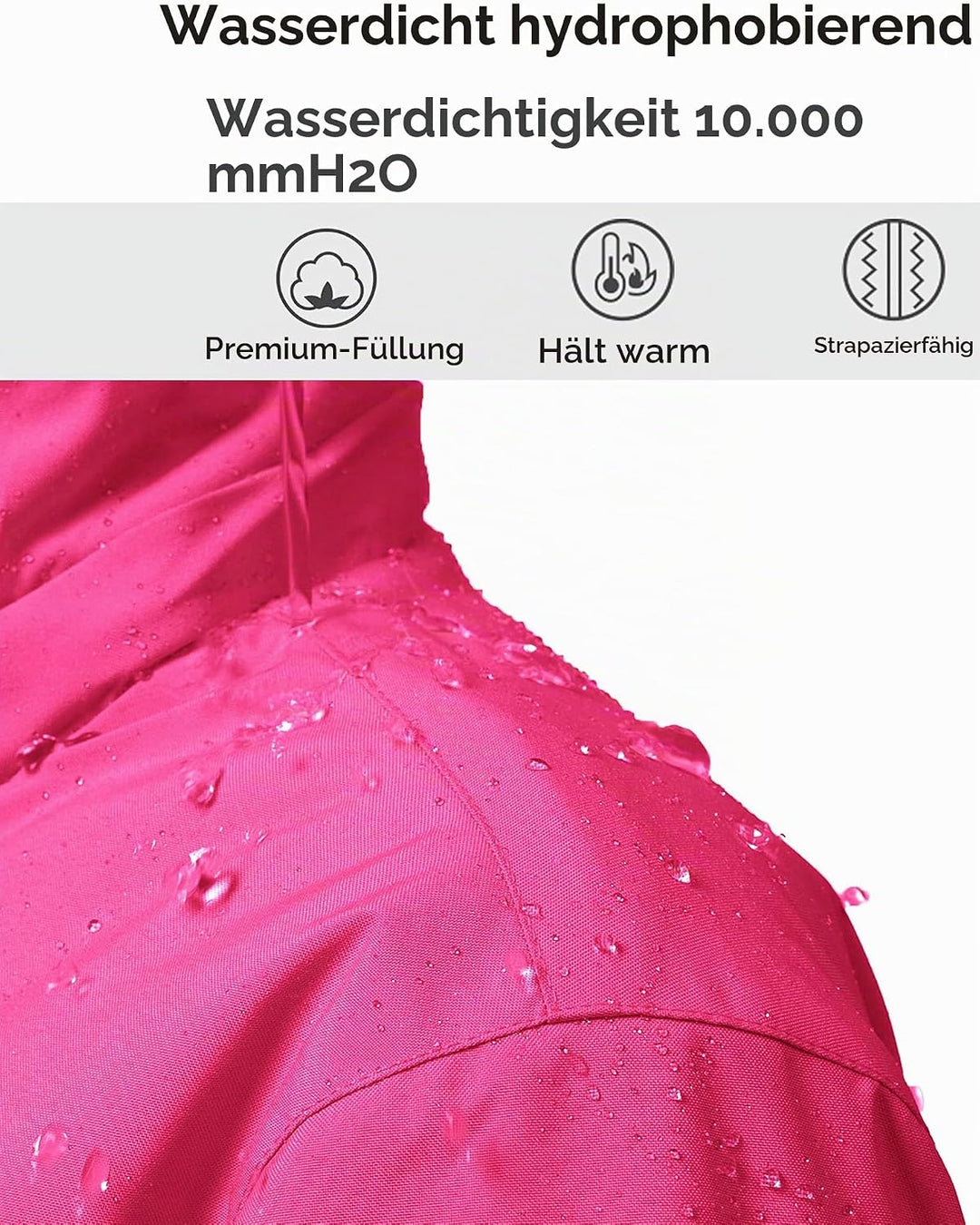 Wantdo Mädchen Berg Ski Jacke Warmer Winter Fleece Mäntel Wasserdichter Atmungsaktive RegenMäntel Ou