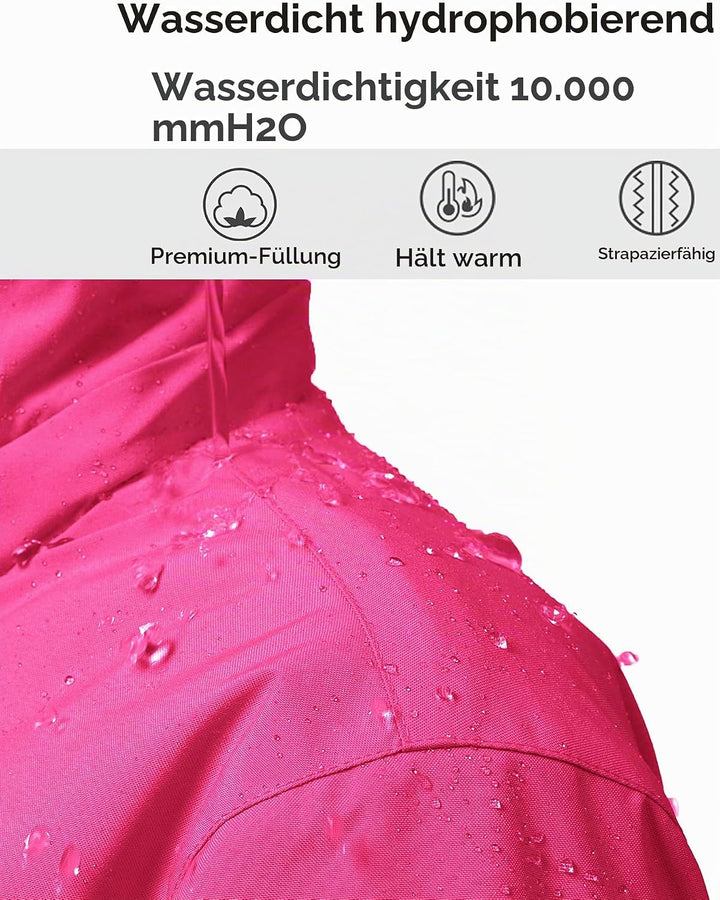 Wantdo Mädchen Berg Ski Jacke Warmer Winter Fleece Mäntel Wasserdichter Atmungsaktive RegenMäntel Ou