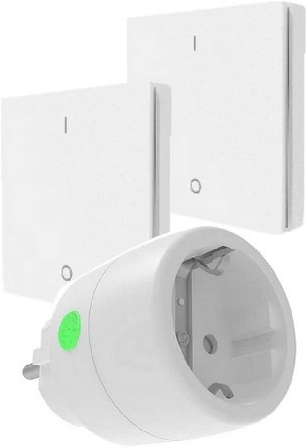 PW-510 DIW-Funk Wechselschaltung ohne Kabel SPARSET Funkstecker 2300W + zwei(!!) Wandsender spart St