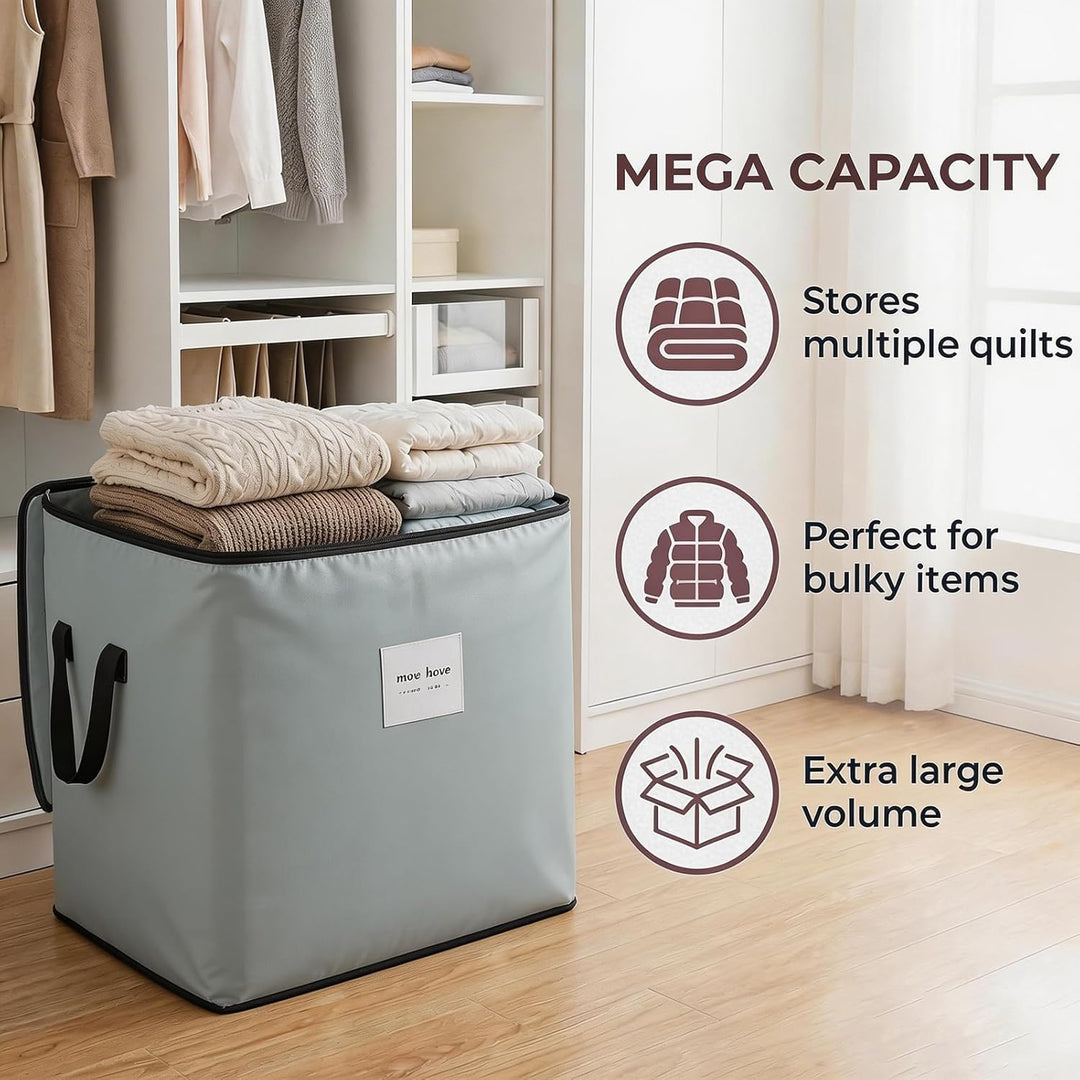 Umzugstasche, grau, 115 l, wasserdichte Packtasche zur Aufbewahrung, Alternative zu Umzugskartons, C